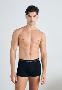 Tommy Hilfiger SIGNATURE TRUNK 3 PACK - Boxer alsónadrág - black/ornamental green/silver