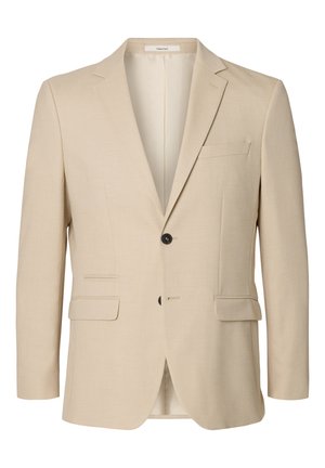 Selected, Woven Wool Blend - Pikkutakki - egret