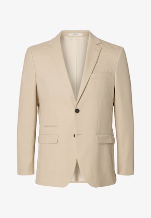 Selected, Woven Wool Blend - Pikkutakki - egret