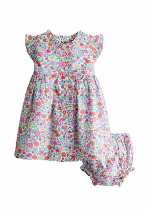 REGULAR FIT - FRILL SHOULDER BUTTON THROUGH   - Denné šaty - pink strawberry floral