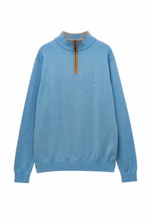REGULAR FIT - HILLSIDE QUARTER ZIP  - Strickpullover - light blue
