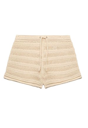 Marks & Spencer, KNITTED - Shorts - light cream