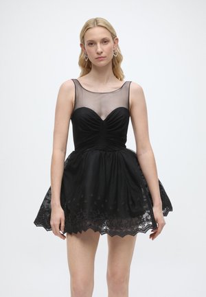 Bardot HILDA HOOP MINI DRESS czarny