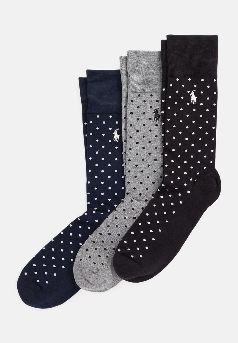 Polo Ralph Lauren POLKA-DOT TROUSER SOCK UNISEX 3 PACK - Meias - navy assorted