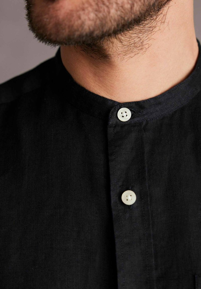 Next SIGNATURE LONG SLEEVE GRANDAD COLLAR - Marškiniai - black