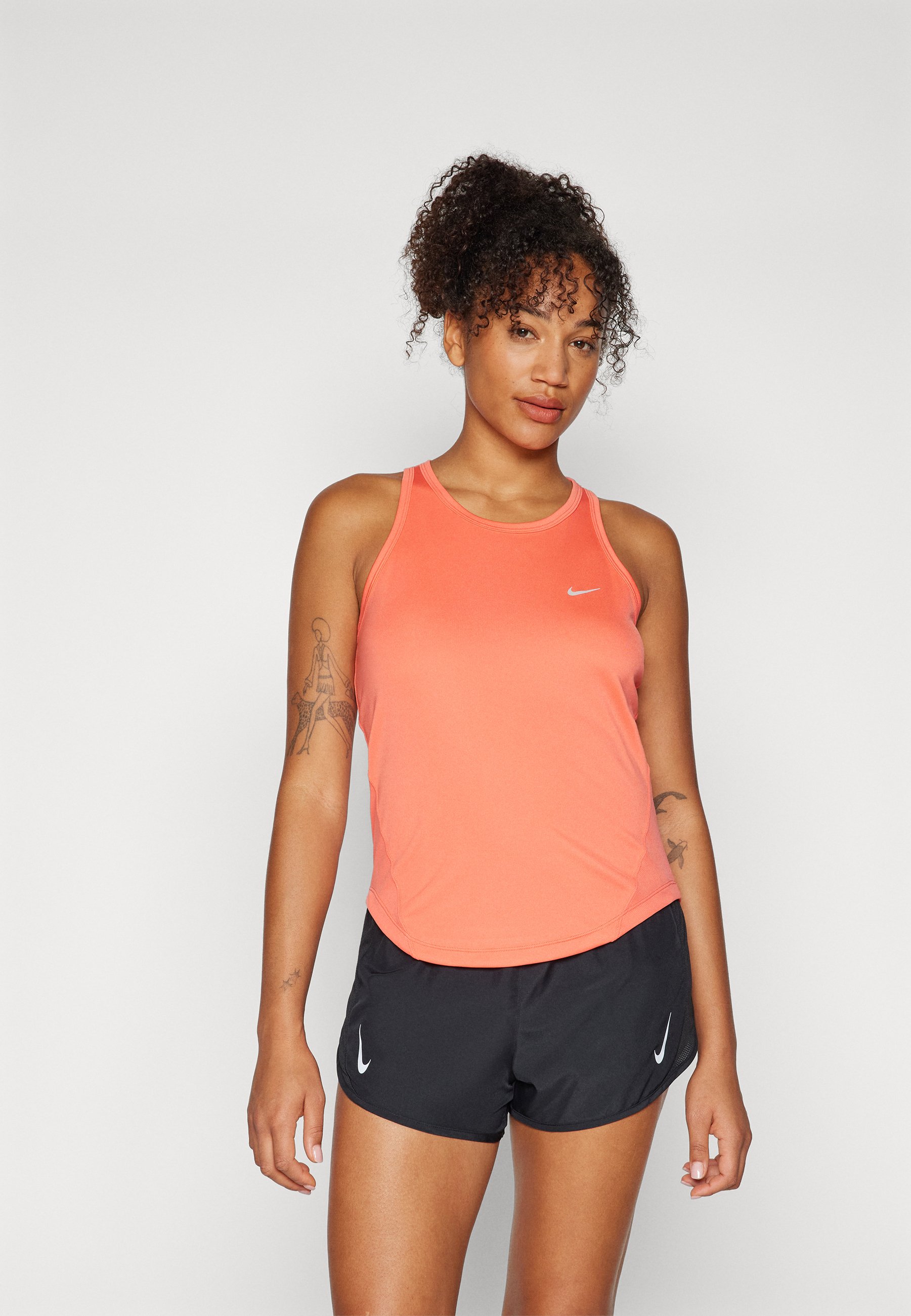 Nike Performance TEMPO TANK - Top - magic ember/reflective silver/coral - Zalando.co.uk