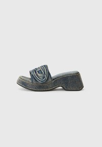 OVAL - Mules med hæl - blue