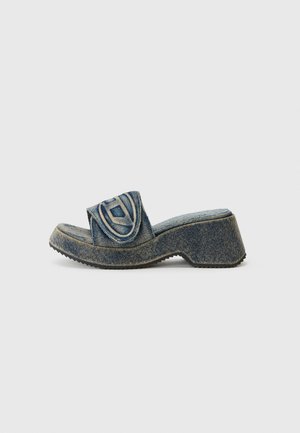 OVAL - Heeled mules - blue