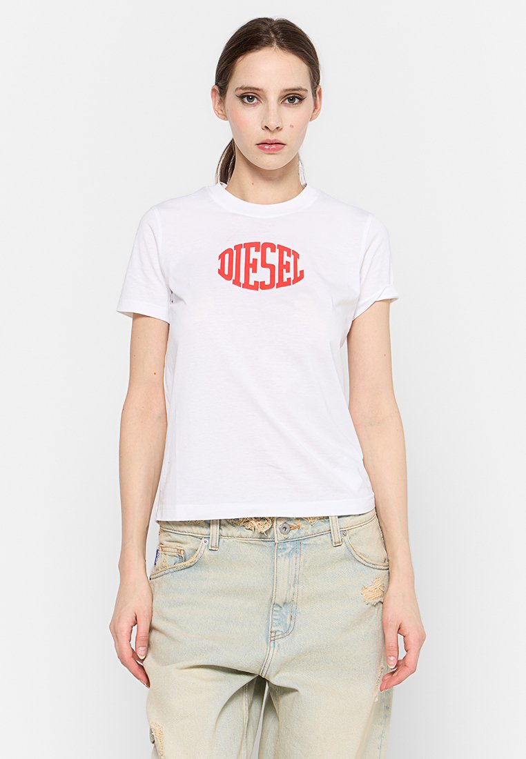 Diesel T-shirt print wit