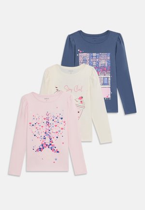 NMFOLLIA 3 PACK - Långärmad tröja - coconut milk/vintage indigo/cradle pink
