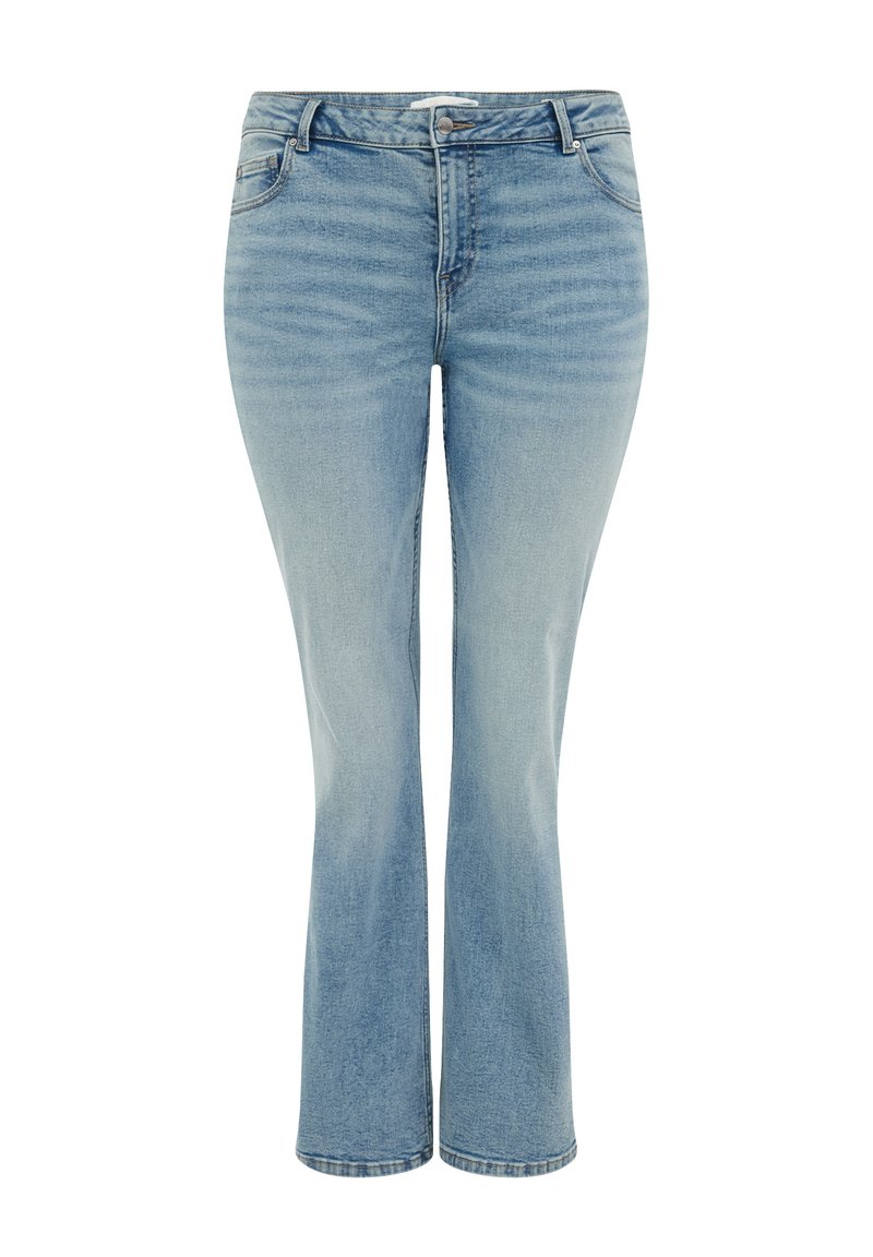 WE Fashion BLUE RIDGE CURVE - Jeans Bootcut - light blue/hellblau - Zalando