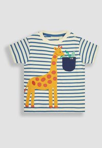 JoJo Maman Bébé APPLIQUÉ SET - REGULAR FIT - Shorts - ecru navy stripe giraffe