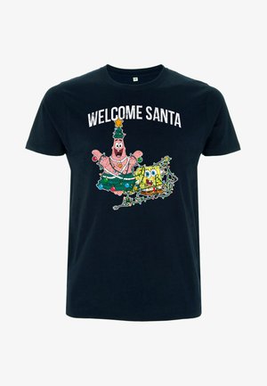 Henry Tiger, SPONGEBOB SQUAREPANTS WELCOME SANTA - T-shirt print - navy blue