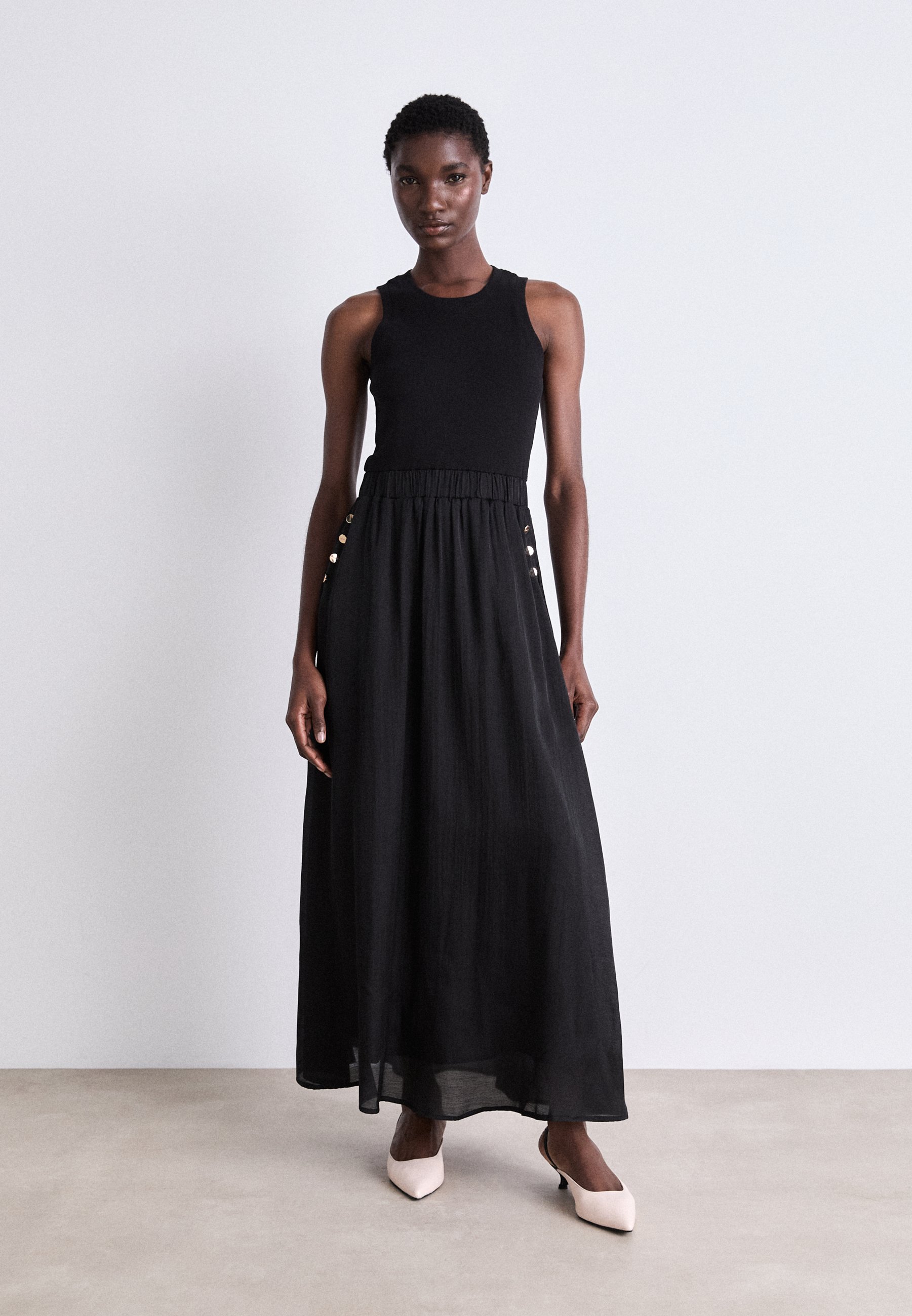 DKNY DRAPY DRESS - Maxi dress - black - Zalando.ie