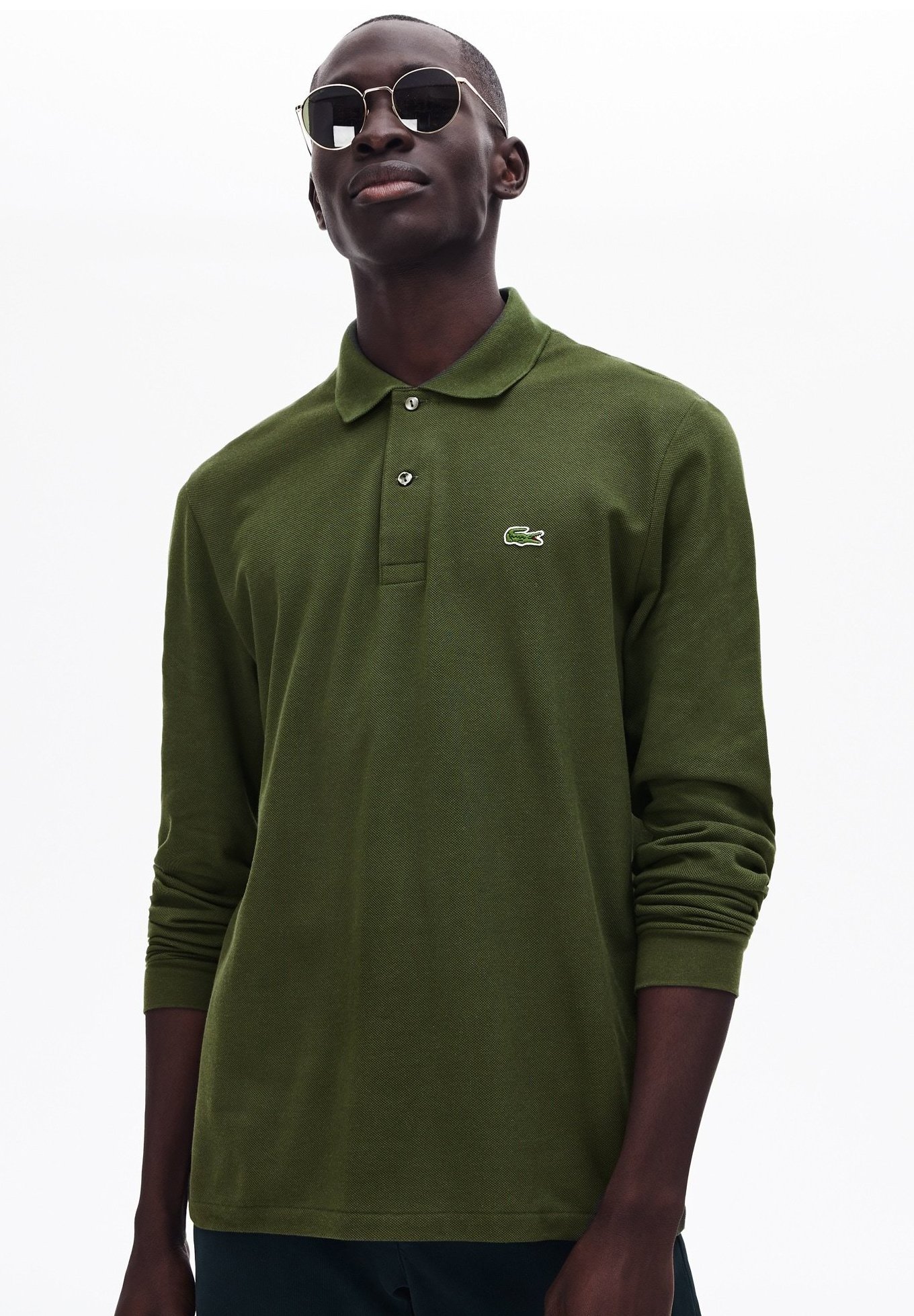 lacoste polo long