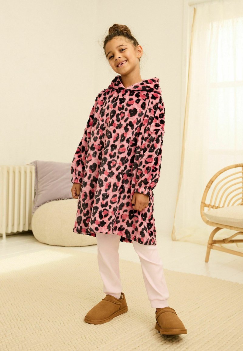 Next ANIMAL PRINT HOODED BLANKET . - Džemperis su gobtuvu - pink