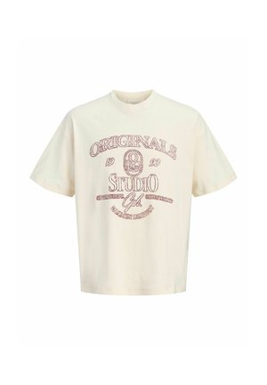 Jack & Jones, T-SHIRT TEXT T-SHIRT - T-Shirt print - antique white