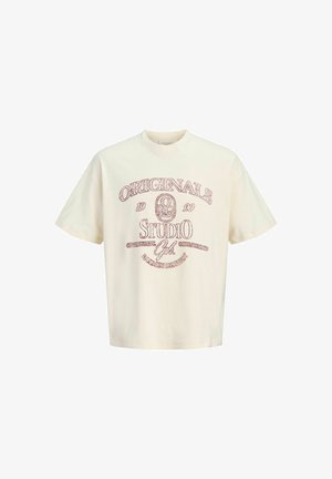 Jack & Jones, T-SHIRT TEXT T-SHIRT - T-Shirt print - antique white