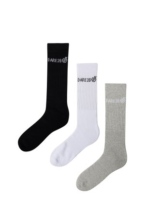 Dare 2B, DARE 2B MOVEMENT CREW SOCKS 3 PACK SOCKS - Sportsocken - black white grey marl