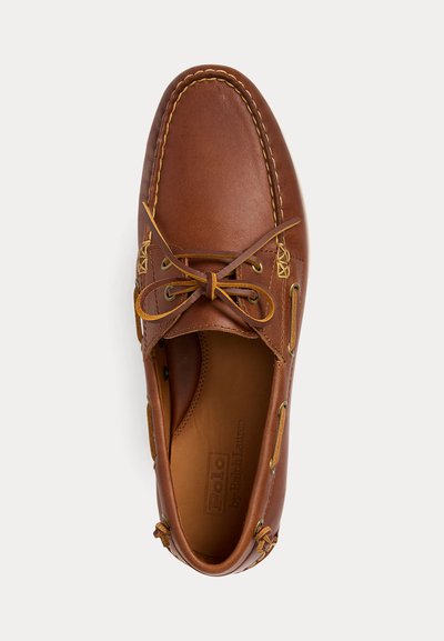 Polo Ralph Lauren MERTON COLOR BLOCKED LEATHER BOAT SHOE - Båtsko - tan