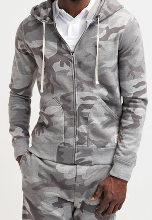Felpa con zip - light grey