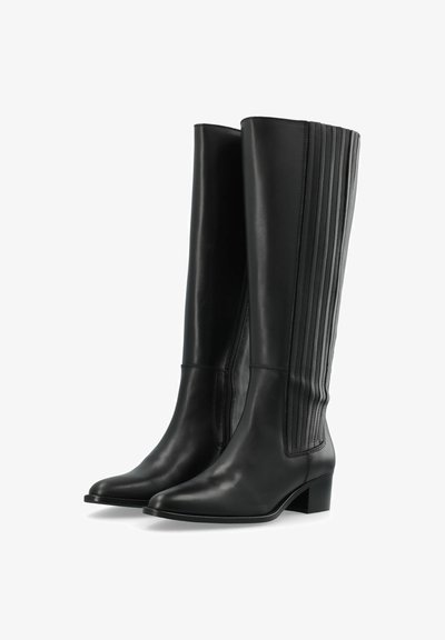 BIACAROL CHELSEA KNEE HIGH BOOT SMOOTH - Bottes à lacets - black
