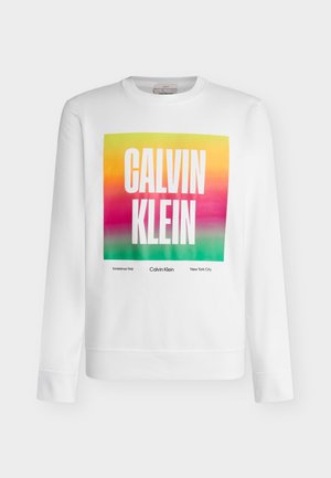 Calvin Klein Jeans, PRIDE UNISEX - Φούτερ - bright white
