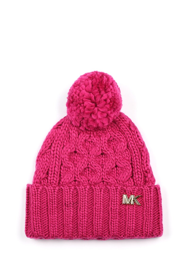 Michael Kors Cable Knit Faux Fur Pom Pom Hat in Pretty Pink ?❄️? Michael Michael Kors Women`s Cable Knit Teddy Fleece Faux  main image 4