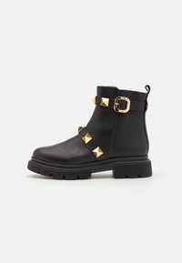 Botine cowboy/biker - black
