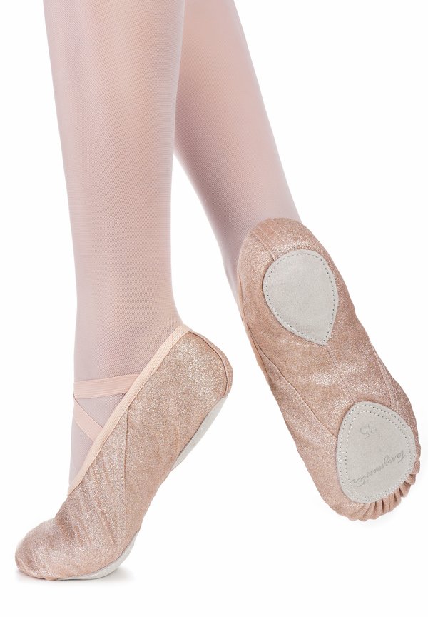 GLITZER „LIA“ GETEILTE SOHLE – Lauflernschuh – bronze