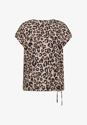 Cecil, T-SHIRT MIT RAFFUNG UND PRINT - T-shirt imprimé - urban taupe