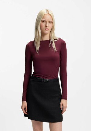 Langærmet T-shirt - dark purple six