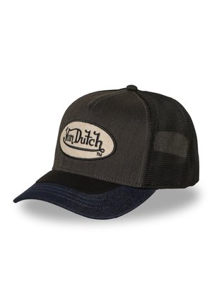 Von Dutch, CASQUETTE TRUCKER FILET PREMIUM AVEC PATCH ET VISIÈRE BIMATIÈRE SHIEL - Casquette - gris