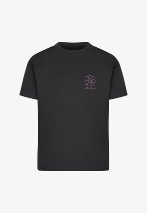 Urban Classics, LADIES URBAN CLASSICS FLOWER LOGO LOOSE TEE - Trükipildiga T-särk - black