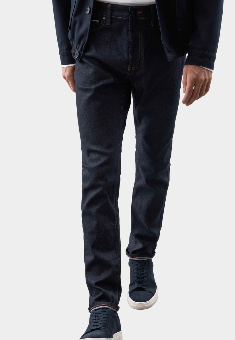 Autograph JAPANESE SELVEDGE STRETCH - Jeans a sigaretta - dark indigo