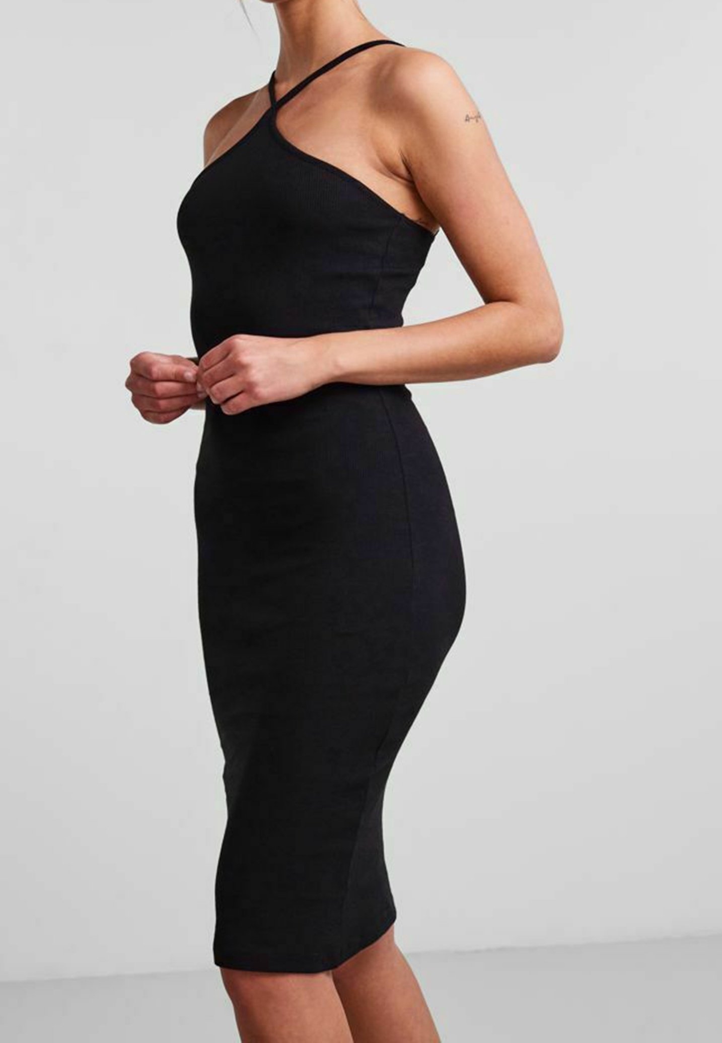 bodycon half sleeve dress Cobalt Blue Plunge V Bodycon Short Dress with Puff Sleeves, Blue / 0