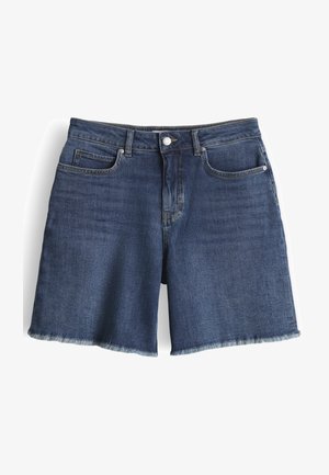 OPUS PANTS, STRAIGHT FIT MID RISE - Jeansshort - dark blue