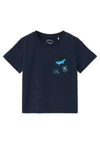 s.Oliver MIT PRINT-DETAIL - T-shirt print - navy