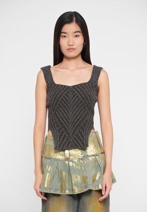 WARRIOR BODICE CORSET - Top - grey/brown