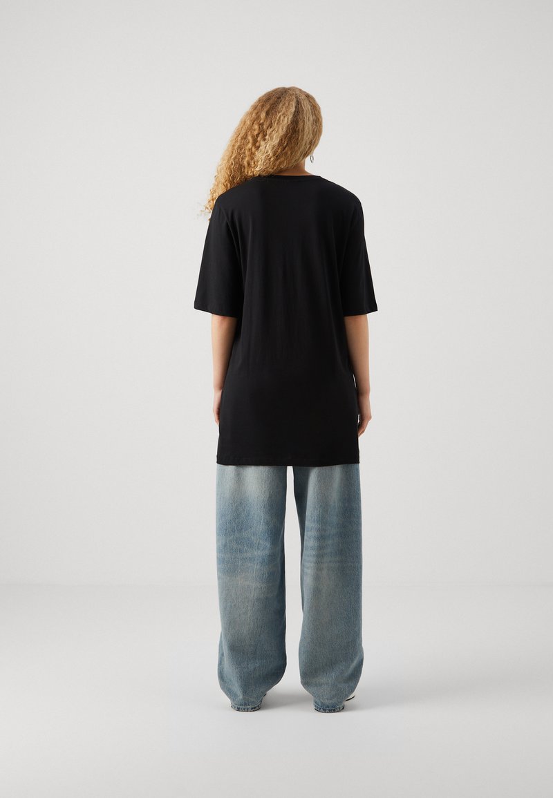 Noisy May Mathilde Loose – T-Shirt Donna Larga, Girocollo, Maniche Corte, Cotone Morbido, Taglie Forti (Nero) - 2