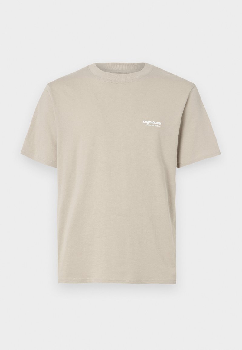 jack & jones T-shirt print beige jack & jones T-shirt print beige