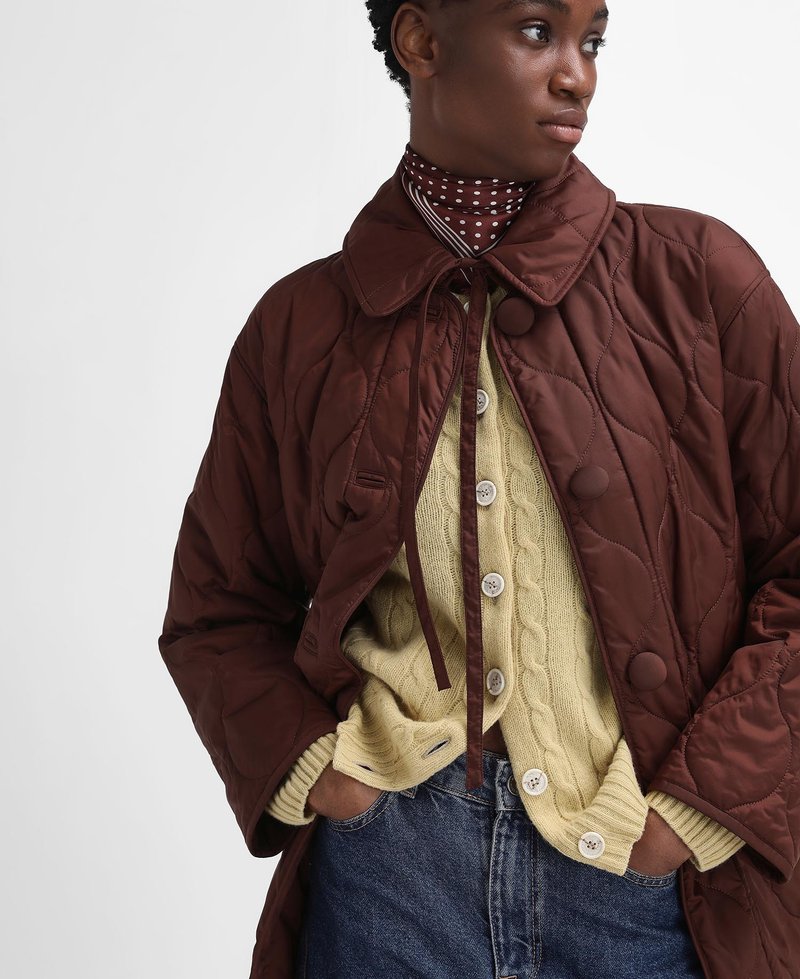 Quilted Coat Barbour Style Ladies Jacket Quilted Jacket Barbour