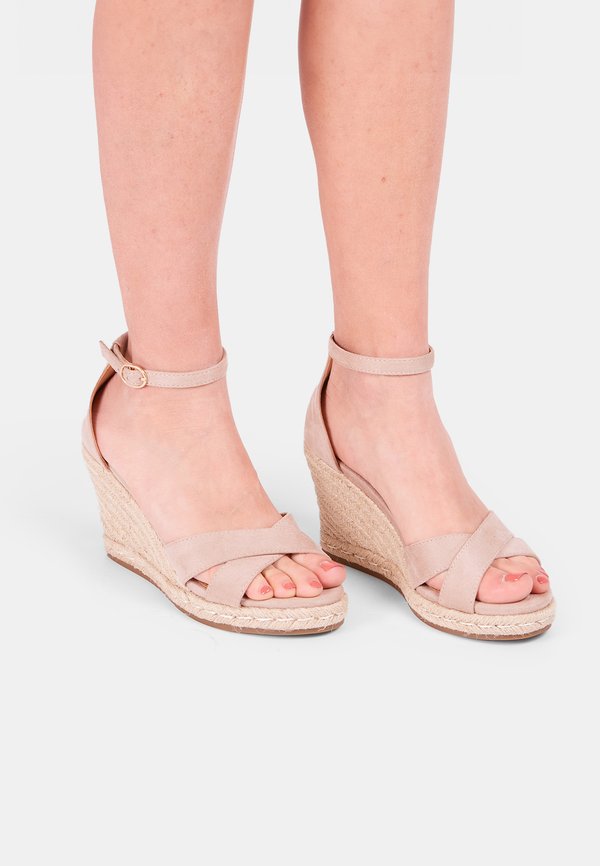 Plateausandalette - taupe