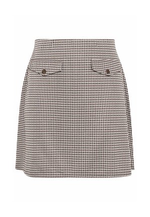 Yours Clothing, PLUS SIZE MINI SKIRTS - Falda acampanada - light brown