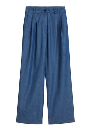 Marc O'Polo WIDE  - Trousers - dark indigo tencel denim