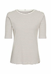 GESTREIFTES RUNDHALS AUS REINER - Print T-shirt - brickrose milkwhite