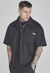 SIKSILK - Vapaa-ajan kauluspaita - black Pienoiskuva 1