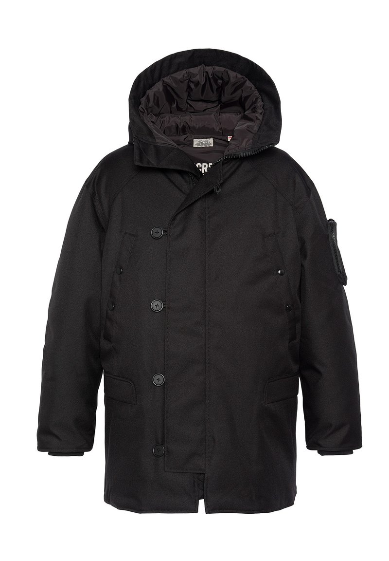 Schott Halflange jas zwart