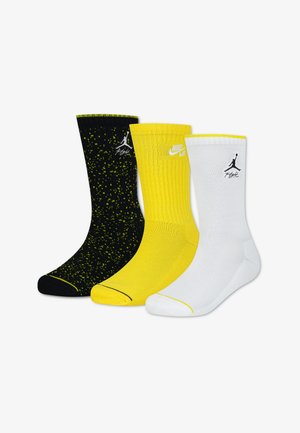Jordan, RETRO 3 PACK CREW - Strømper - tour yellow/black/white