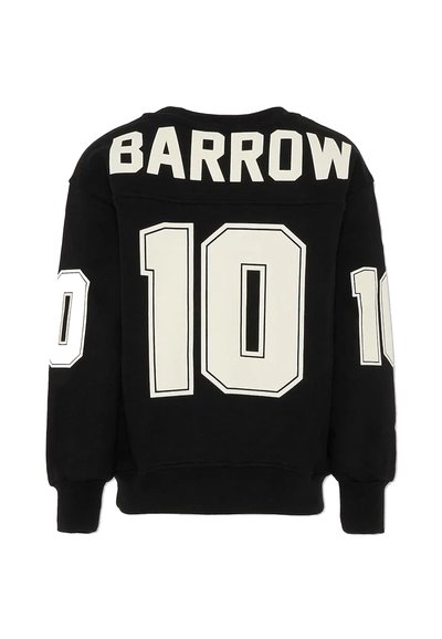 Felpa nera con il testo "BARROW" e il numero "10" in grandi lettere bianche sul retro e sulle maniche. Vestibilità standard.